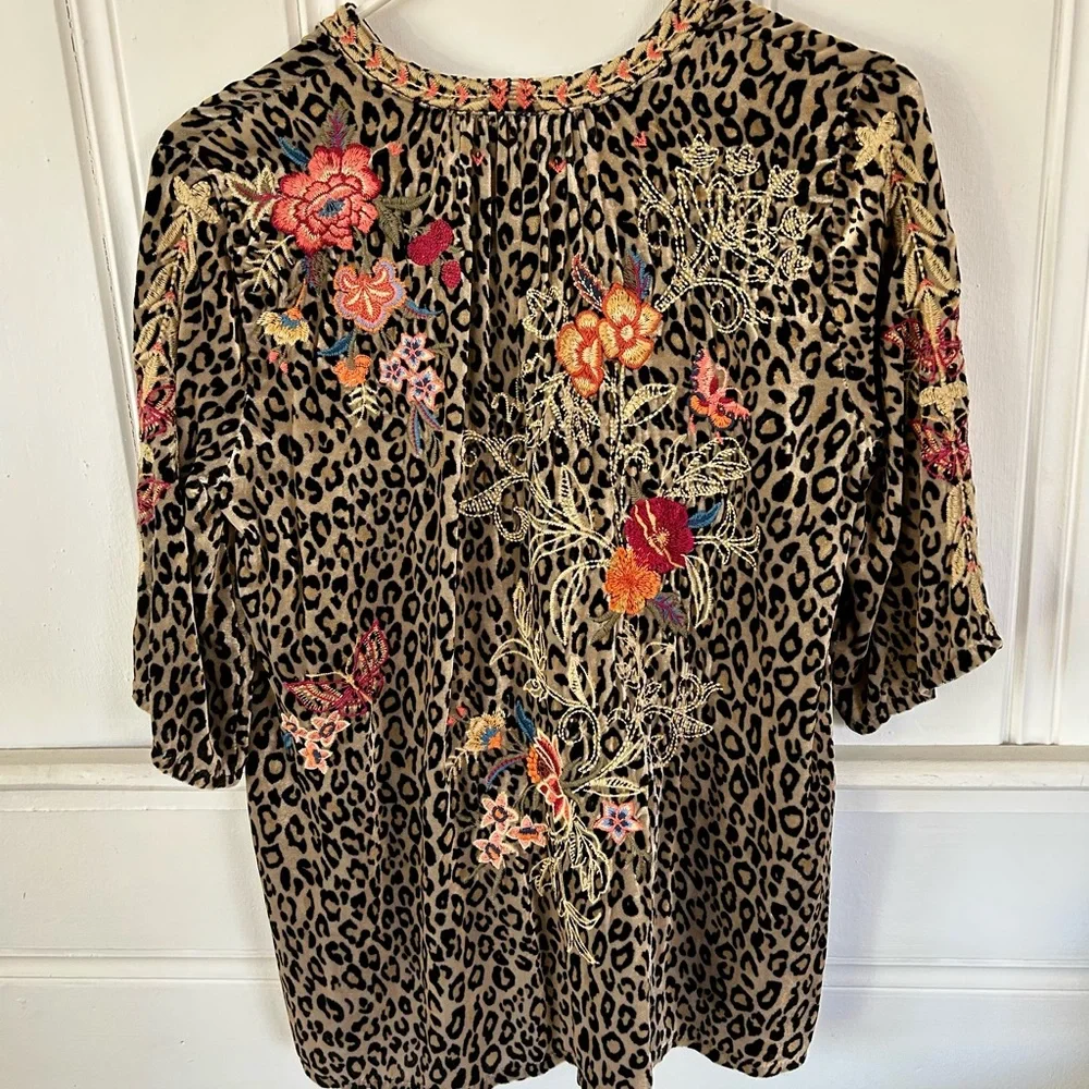 Johnny Was Taline V Neck Top XXS - Picture 3 of 8